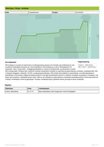 Et kart som viser landskapstyper i Norge, spesifikt et område i Nordland fylke med en grønn polygon som markerer 'Innland - dalandskap'.