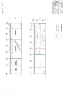 Snittegning (snitt C-C) som viser bygningens tverrsnitt med romfordeling og konstruksjon.