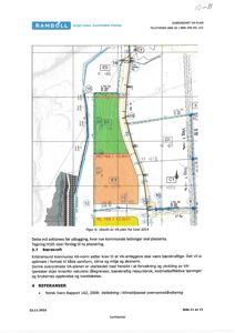 Situasjonsplan eller VA-plan som viser ledninger, nivåer og arealer på en tomt.