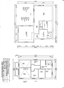 Etasjeplan (1. etg) med romfordeling, dimensjoner og arealoppgave for en bolig.