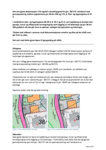 Situasjonskart som viser eiendomsgrenser, nabotomter, friskvannssoner og planlagte tiltak (mur, garasje).