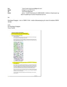 Et kart som viser eiendomsgrenser, vegnetting og kommunale veggrenser for eiendommen GBNR 38/206.