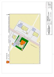 Situasjonsplan som viser tomt, bygninger og veier