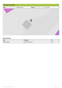 Kart over naturtyper (NIN) med en markert tomt eller byggefelt.