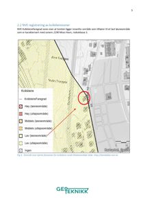 Kart over kvikkleiresoner (NVE-kart) som viser faregraden for tomten i Moss Havn.