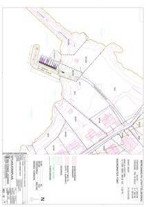 Situasjonsplan som viser tomtegrenser, eksisterende og nybygg, samt topografi.