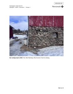 Fotografi av en bygning (rød og steinmur) med snø på bakken, tatt i 2026.