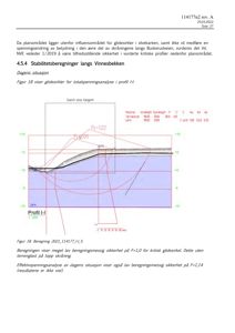 Teknisk analysegrafikk som viser stabilitetsberegninger for glidesirkler i et planområde.