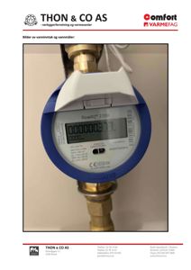 Fotografi av et vannmåler (flowIQ 2200) montert på en rørledning.