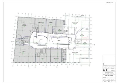 Etasjeplan (3. etasje) for Galleriet kjøpesenter, som viser romfordeling, arealer og arkitektoniske detaljer.