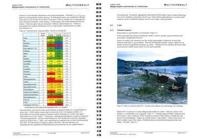 Fotografi av et område med fjell og vann, som er brukt som illustrasjon i en rapport om miljøgeologiske undersøkelser.