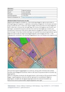 Et flyfoto eller satellittbilde av et område med overlagte fargekoder som viser regulert byggehøyde (f.eks. 12-15 meter over terreng) og sonedeling. Bildet inneholder også en markør for et spesifikt punkt.
