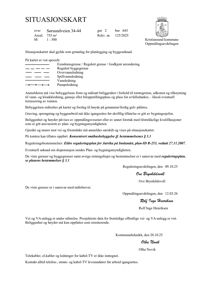 Situasjonskart for Sørsvandveien 34-44 i Kristiansund kommune, som viser eiendomsgrenser, reguleringsgrenser og andre relevante grenser for planlegging.