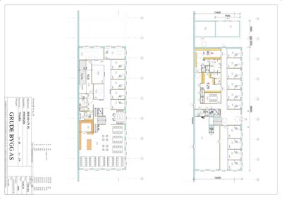 Etasjeplan for et kontorbygg (TSVEREN) som viser romfordeling, møblering og dimensjoner.