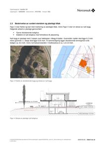 Bildet viser en flyfoto (Figur 3) og en skisse (Figur 4) som illustrerer eksisterende og planlagt bebyggelse på eiendom.