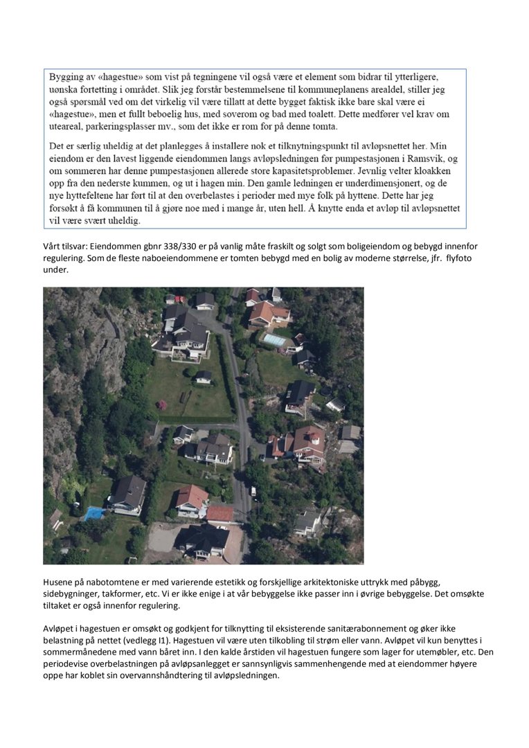 Flyfoto av eiendom med nabohus og hagestue