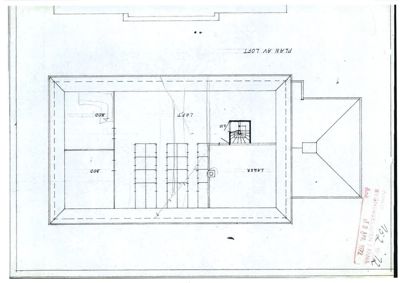 Plantegning av etasjen 'LOFT' med romoppdeling (Lager, Bod) og trapp.