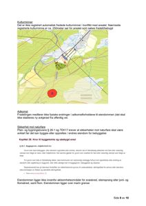 Kart som viser et område med topografi, veier, og en markert bygning (rødt ikon).