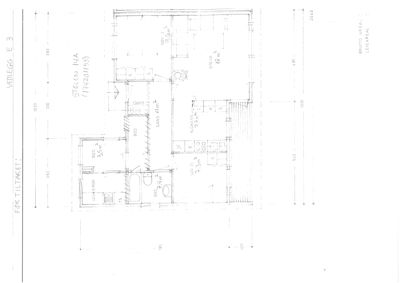 Etasjeplan (plantegning) som viser romfordeling, mål og areal for en bolig.
