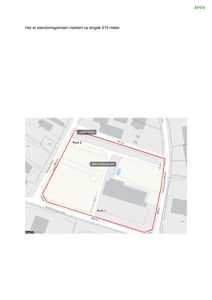 Situasjonsplan som viser eiendomsgrenser, nabolag, veier og plassering av bygninger.