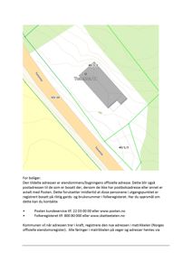 Kart som viser eiendommen Tonerøra 11 med gardsnummer, bruksnummer og veier.