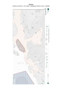 Utskrift av LNF-kart (Landbruk og naturforvaltning) som viser tomtens beliggenhet i forhold til naturtyper og arealbruk.