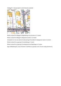 Situasjonsplan som viser tomtegrenser, nabohus og relevante avstander til infrastruktur.