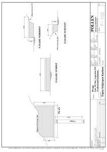 Fasadetegning (opprikk) for en bygning med angitte mål og orientering.