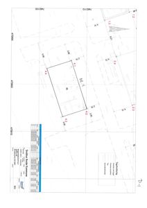 Situasjonsplan som viser tomtens grenser, dimensjoner og plassering i forhold til nabolag.