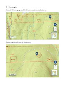 Situasjonsplaner som viser eiendomsgrunnkortsnummer (f.eks. 202/65), topografi, veiavstander og nabolag.