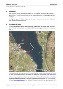 Oversiktskart som viser lokaliseringsplan for tiltaksområdene ved Bognasundet, med Holmen og HighComp markert.