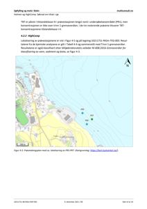 Kart som viser et kystområde med lokaliserte prøvestasjoner (PR5, PR6, PR7) og topografiske linjer.