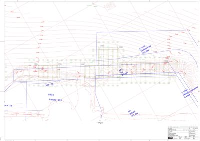 Situasjonsplan som viser bygningens plassering i forhold til terrenget (konturlinjer), naboeiendommer og vegger.