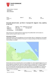 Et kart som viser et område ved Fjaler kommune, med en markør som indikerer en spesifikk lokasjon (Tyssevegen 691).