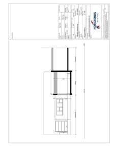 Snittegning (Snitt A) som viser tverrsnittet av en bygning med mål og konstruksjonsdetaljer.