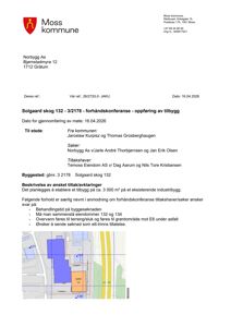 Kart som viser eiendommen Solgaard skog 132 med tilstøtende eiendommer og infrastruktur.