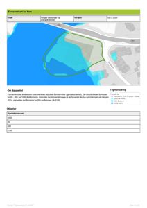 Kart som viser et faresonekart for flom med oversvømmelsesområder og kartdata.