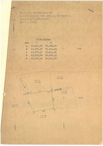 Situasjonsplan som viser grenser for eiendommen 'Einematten B' med koordinater og naboparceller.