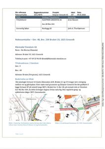 Dokument med tekst og to innleverte kart (Bilde 1 og Bilde 2) som viser situasjon og forslag til fortau.