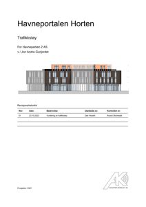 Fasadetegning som viser fasadeoppsettet for bygningen Havneportalen Horten.