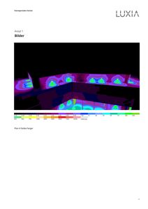 Fotografi av en termisk bildeanalyse (termografi) av en bygning, som viser varmeutvikling eller energitap.