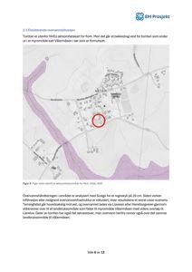 Et kartutsnitt som viser eksisterende oversvømmelsessituasjon, flomaktighetskart og myrområder i forhold til tomten.