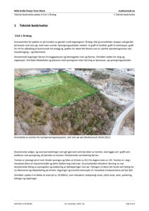 Dronebilde av tomten for kompenserasjonsstasjonen, sett mot sør-øst.