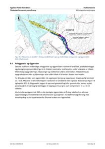Kart som viser plassering av landfall, midlertidige veier og riggområder i Årskog.