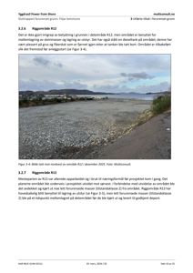 Fotografi av et utendørs område (Riggområde R12) som viser grus, en tidligere plassert dieseltank og bakgrunn med vann og fjell.