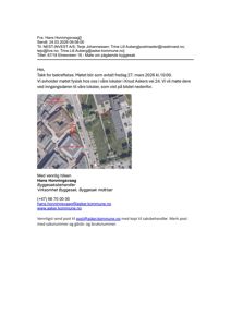 Et flyfoto eller kart som viser bygningens plassering i forhold til veier og nabolag.