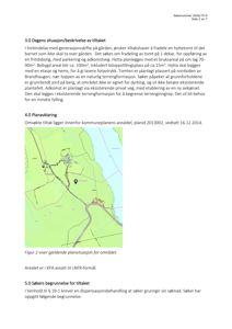 Kart som viser situasjonsplan for et område med en markert tomt (pinn) og omgivende infrastruktur.