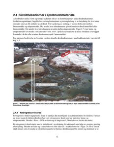 Et dronefotografi av et skred ved Jonsrud i Vefsn, med markerte løse- og utløpsområder.