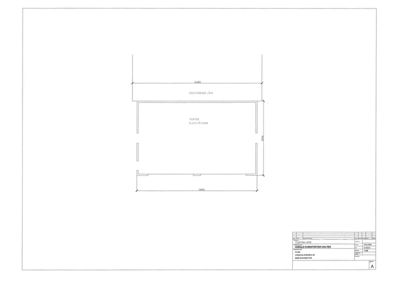En teknisk detaljtegning som viser en 'TILBYTT PLATE PÅ MARK' (tilbytt plate på mark) med angitte mål og konstruksjonsdetaljer.