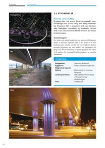 Et fotografi som viser en broport i Drammen før og etter lysinstallasjon, samt en konseptskisse.